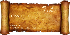 Tuss Lili névjegykártya