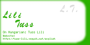 lili tuss business card